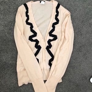 J.crew cardigan with black detail